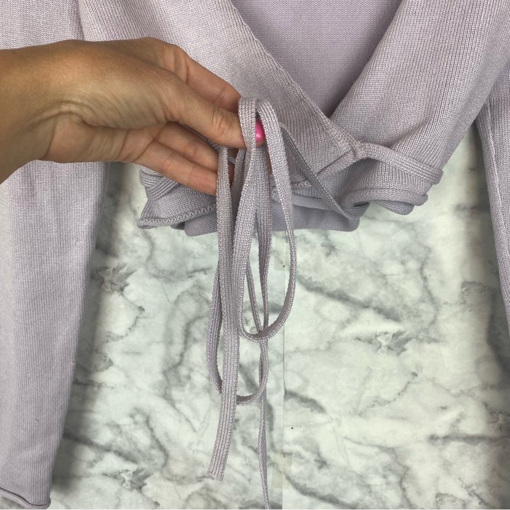 NWOT Cropped Zara Wrap Sweater - Picture 4 of 7